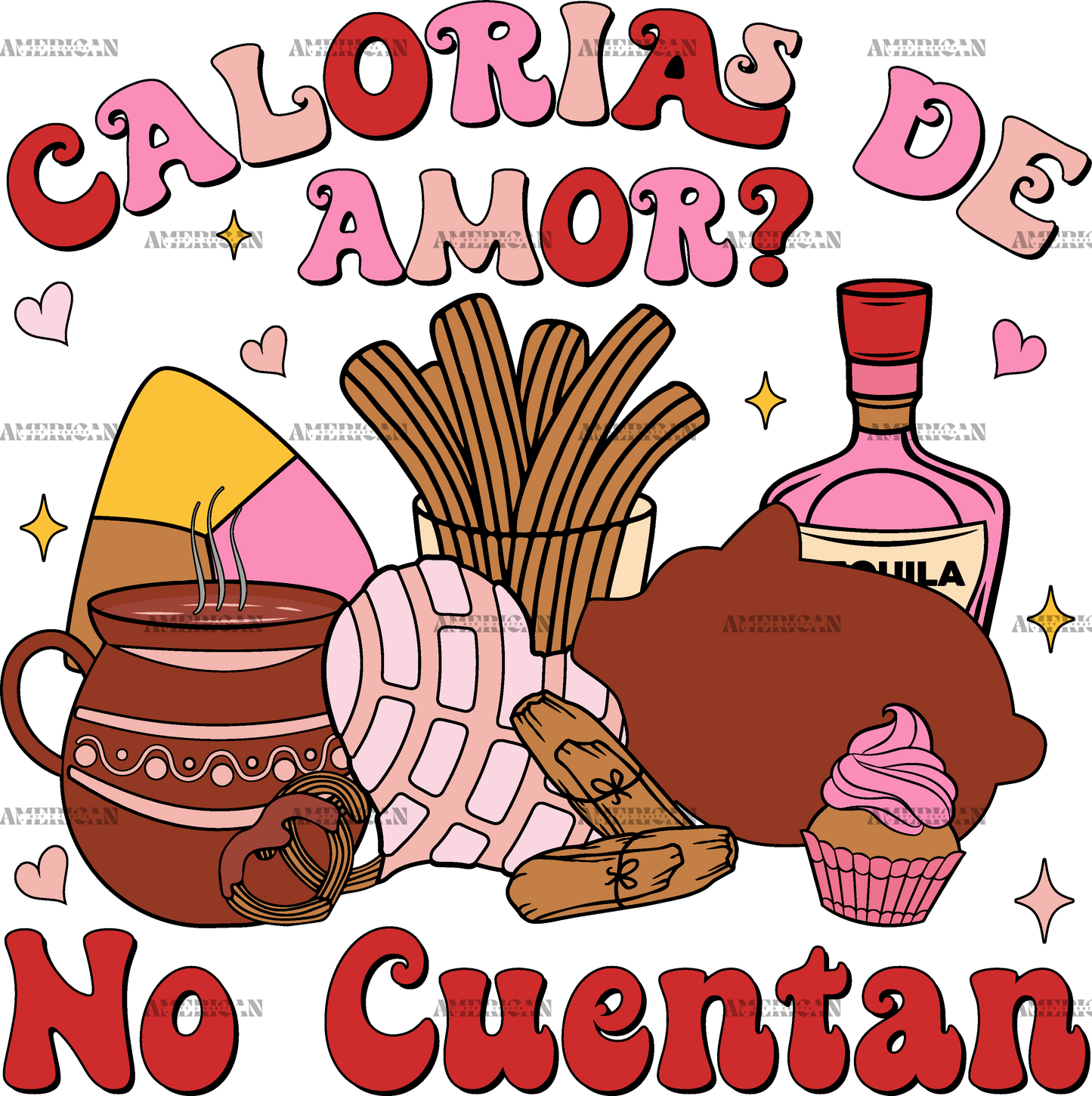 Calorias De Amor No Cuentan-2 DTF Transfer