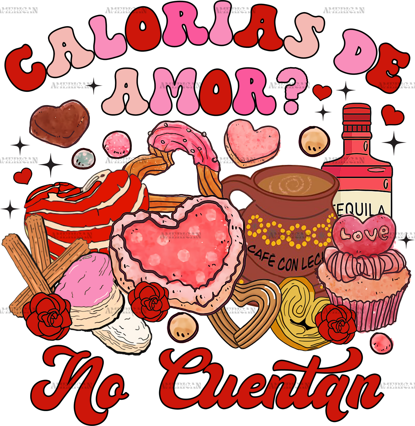 Calorias De Amor No Cuentan DTF Transfer