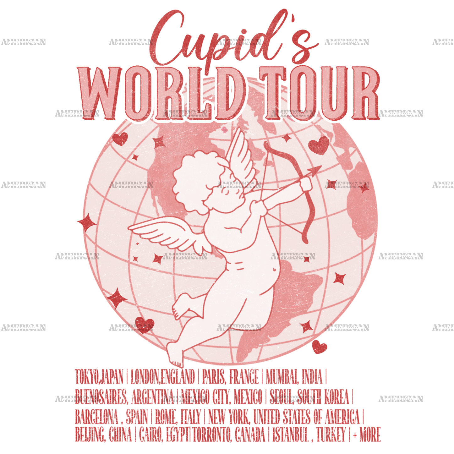 Cupid's World Tour DTF Transfer