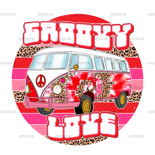 Groovy Love Leopard DTF Transfer