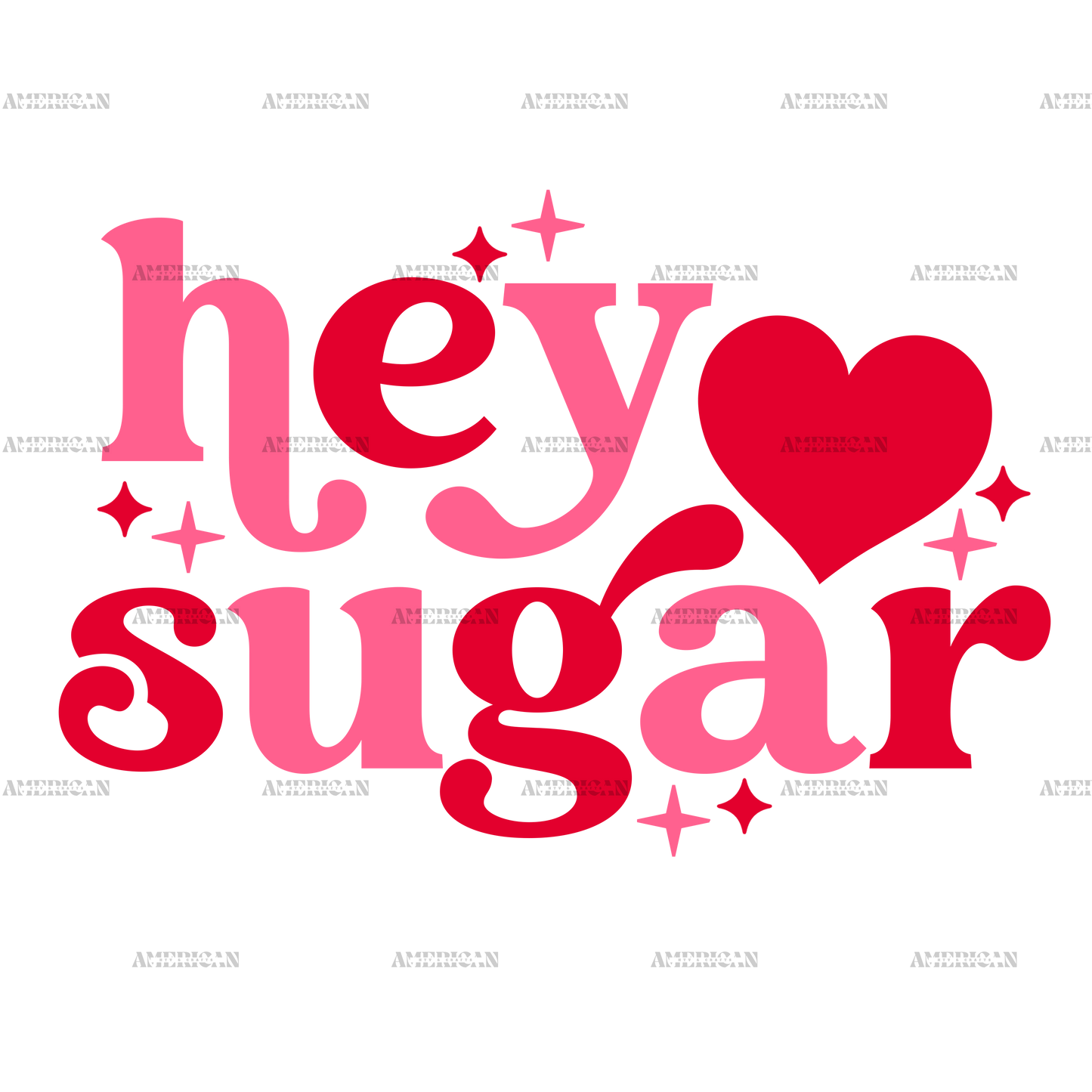 Hey Sugar Retro Sparkle DTF Transfer