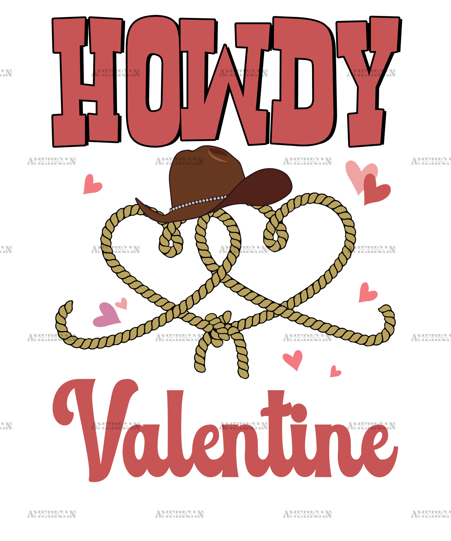 Howdy Valentine-3 DTF Transfer