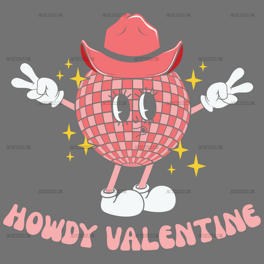 Howdy Valentine Disco DTF Transfer