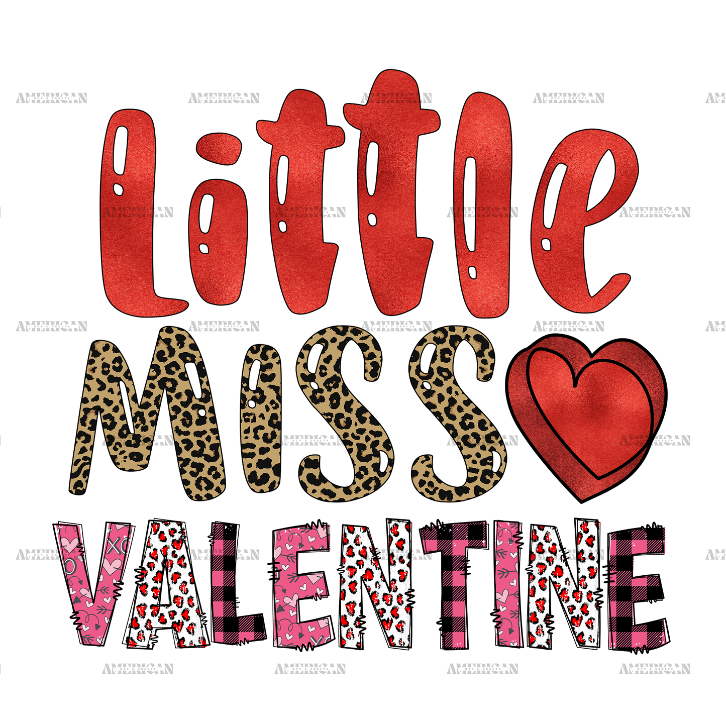 Little Miss Valentine-1 DTF Transfer