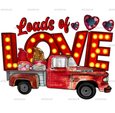 Loads Of Love Truck-2 DTF Transfer