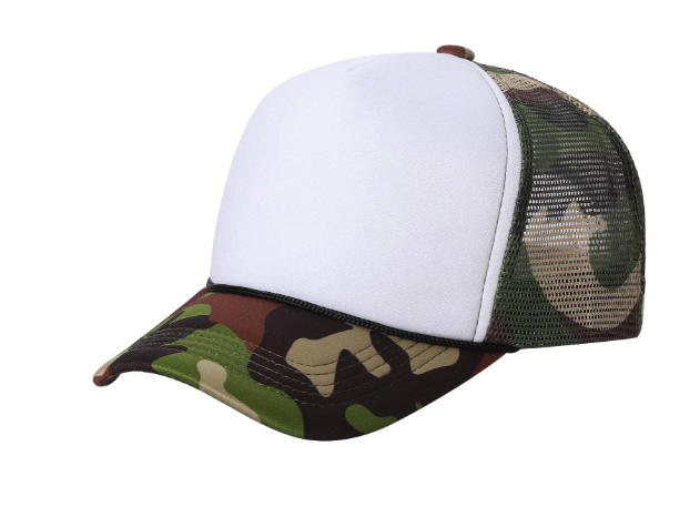 2-Tone Trucker Cap Polyester Foam Front 5 Panel