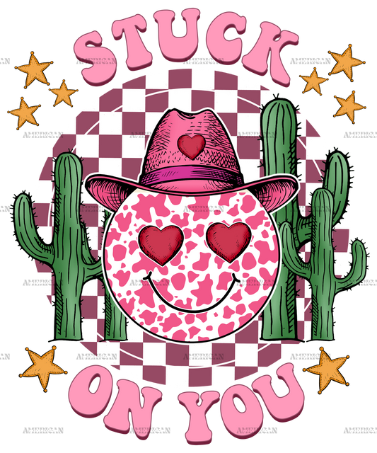 Stuck On You Cactus Smiley DTF Transfer