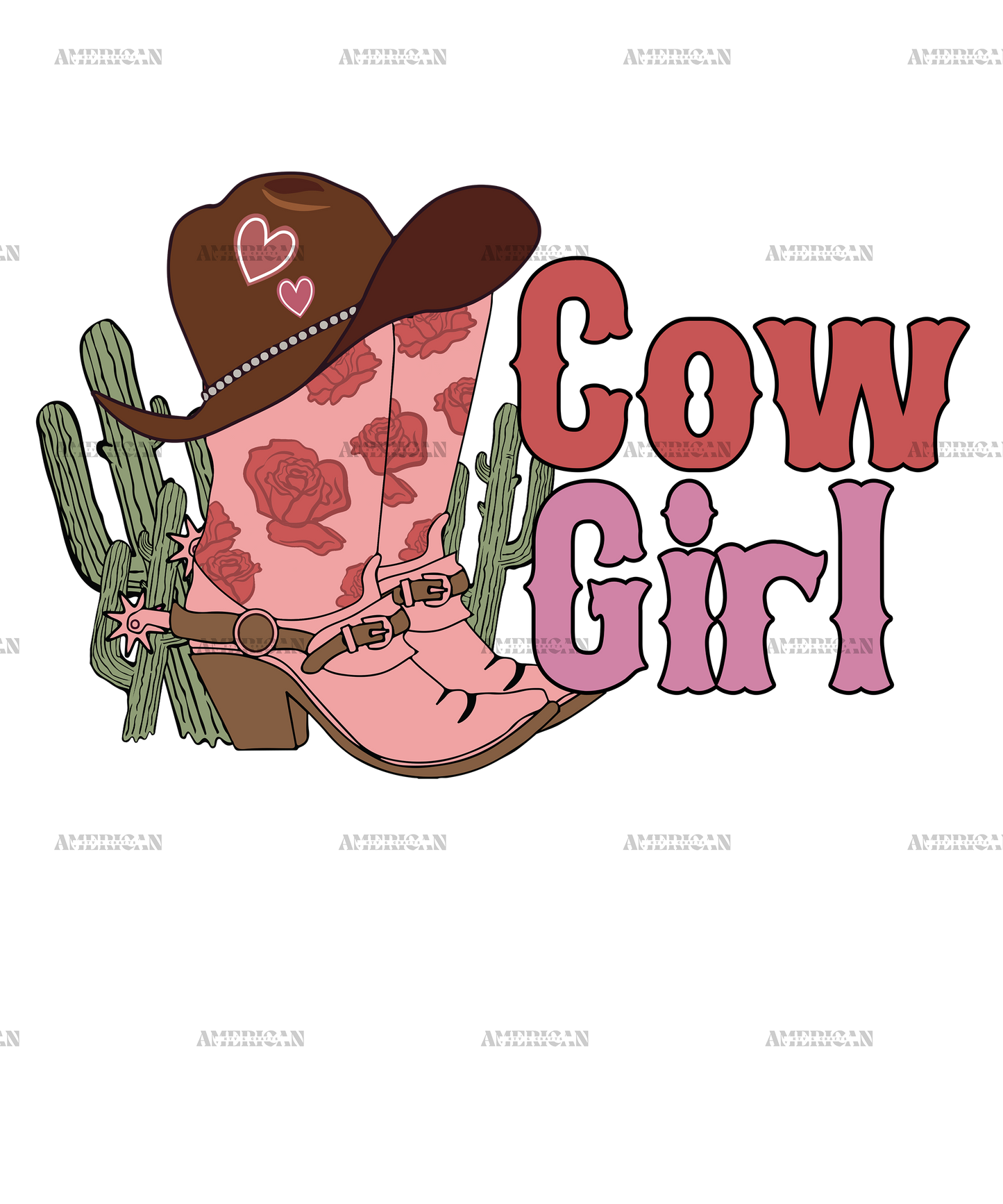 Valentine Cowgirl-1 DTF Transfer