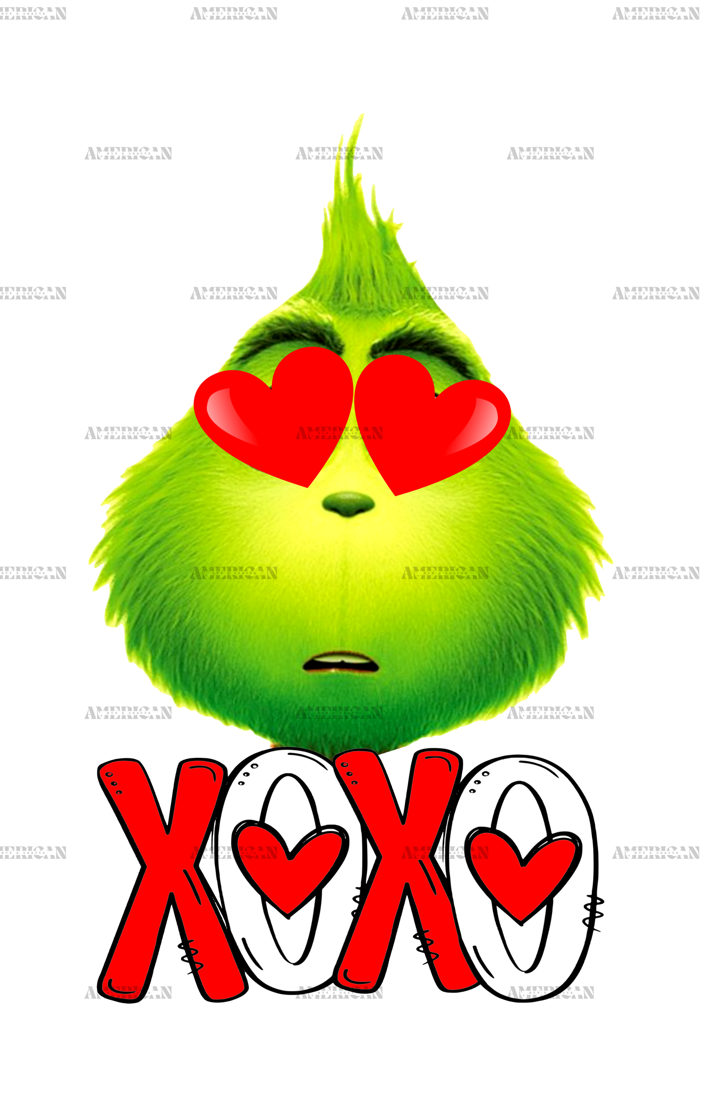 Valentines Grinch Xoxo DTF Transfer