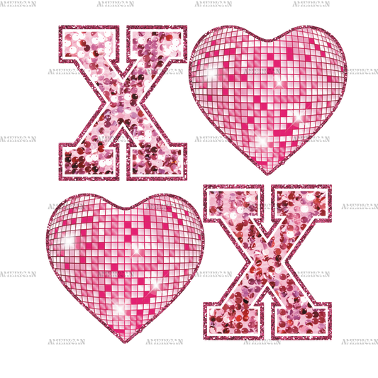 Xo Xo Hearts DTF Transfer