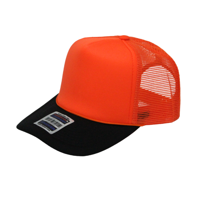 2-Tone Trucker Cap Polyester Foam Front 5 Panel