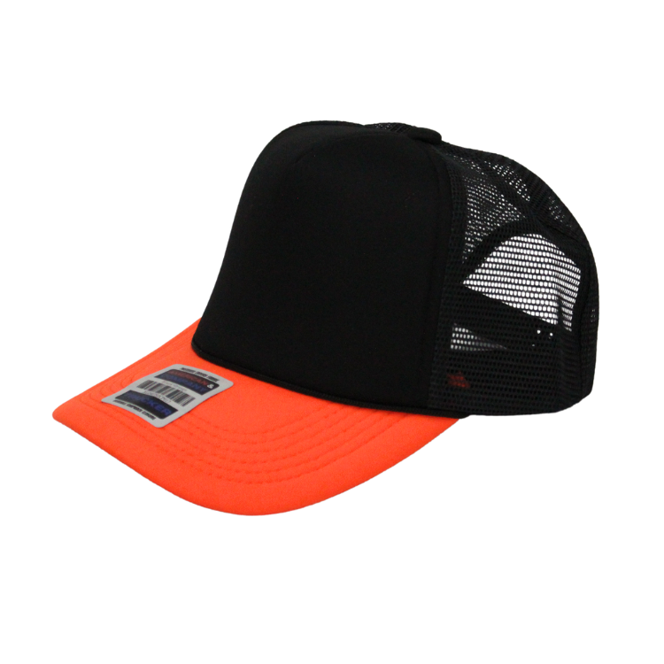 2-Tone Trucker Cap Polyester Foam Front 5 Panel