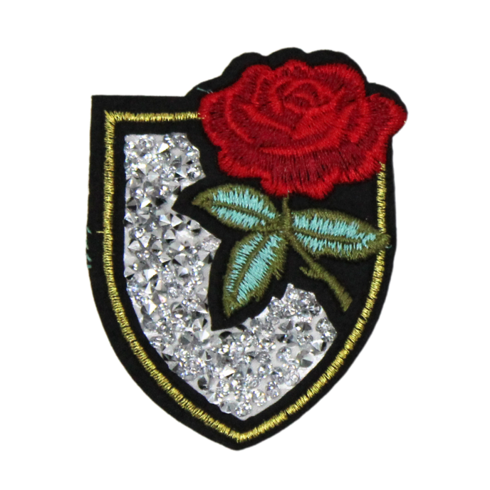 Crystal Rose Badge Patch (Small/Embroidery)