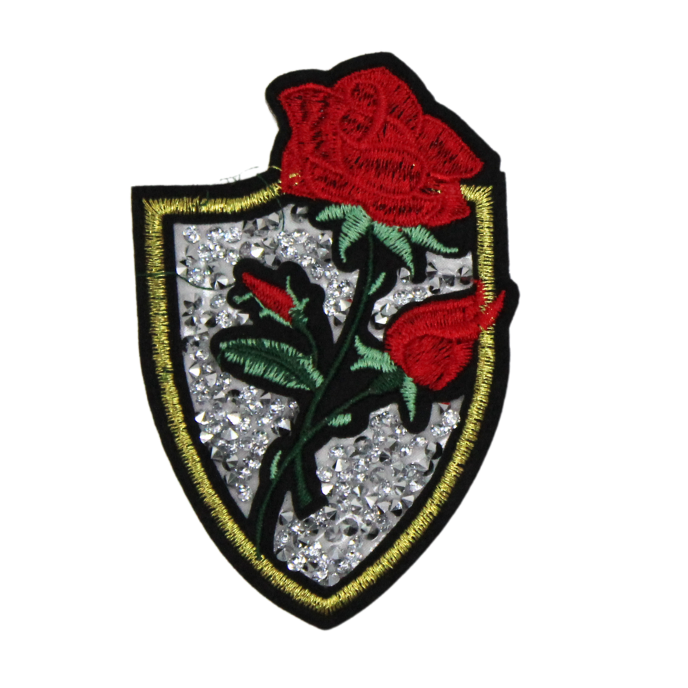 Crystal Rose Badge Patch (Small/Embroidery)