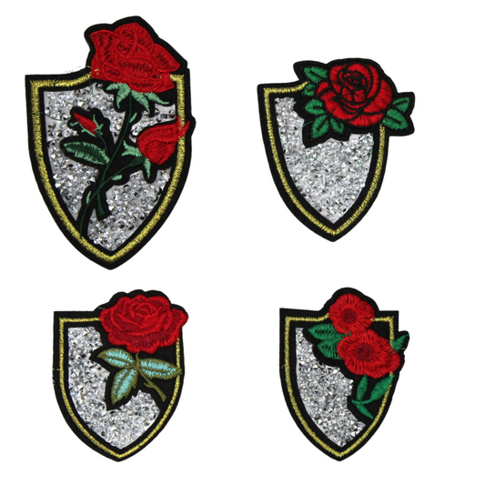 Crystal Rose Badge Patch (Small/Embroidery)