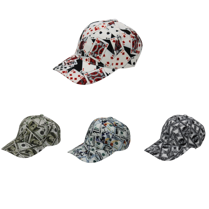 Dollars Patterned Caps