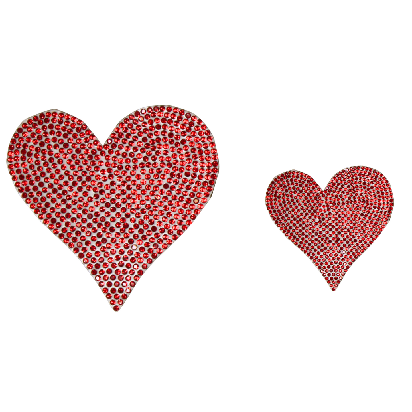 Red Hearts Rhinestone Patch