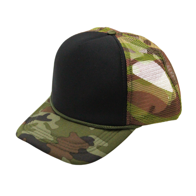 2-Tone Trucker Cap Polyester Foam Front 5 Panel