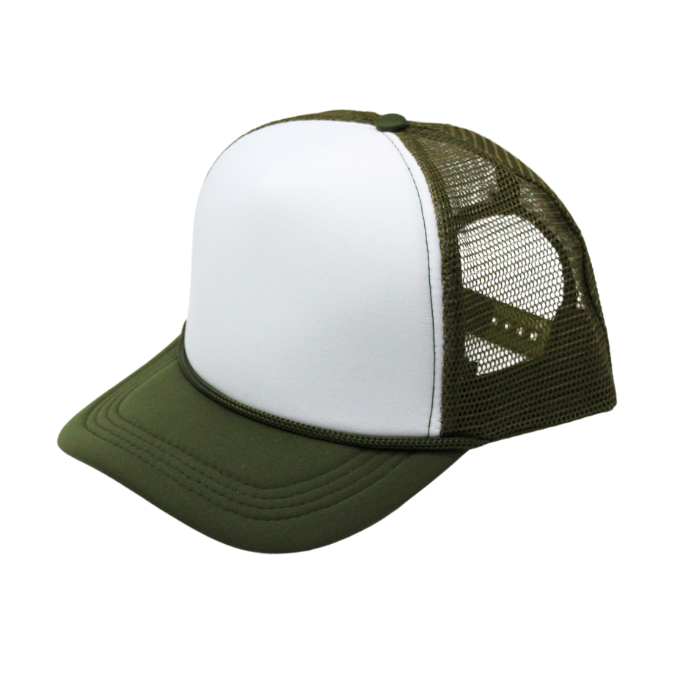 2-Tone Trucker Cap Polyester Foam Front 5 Panel